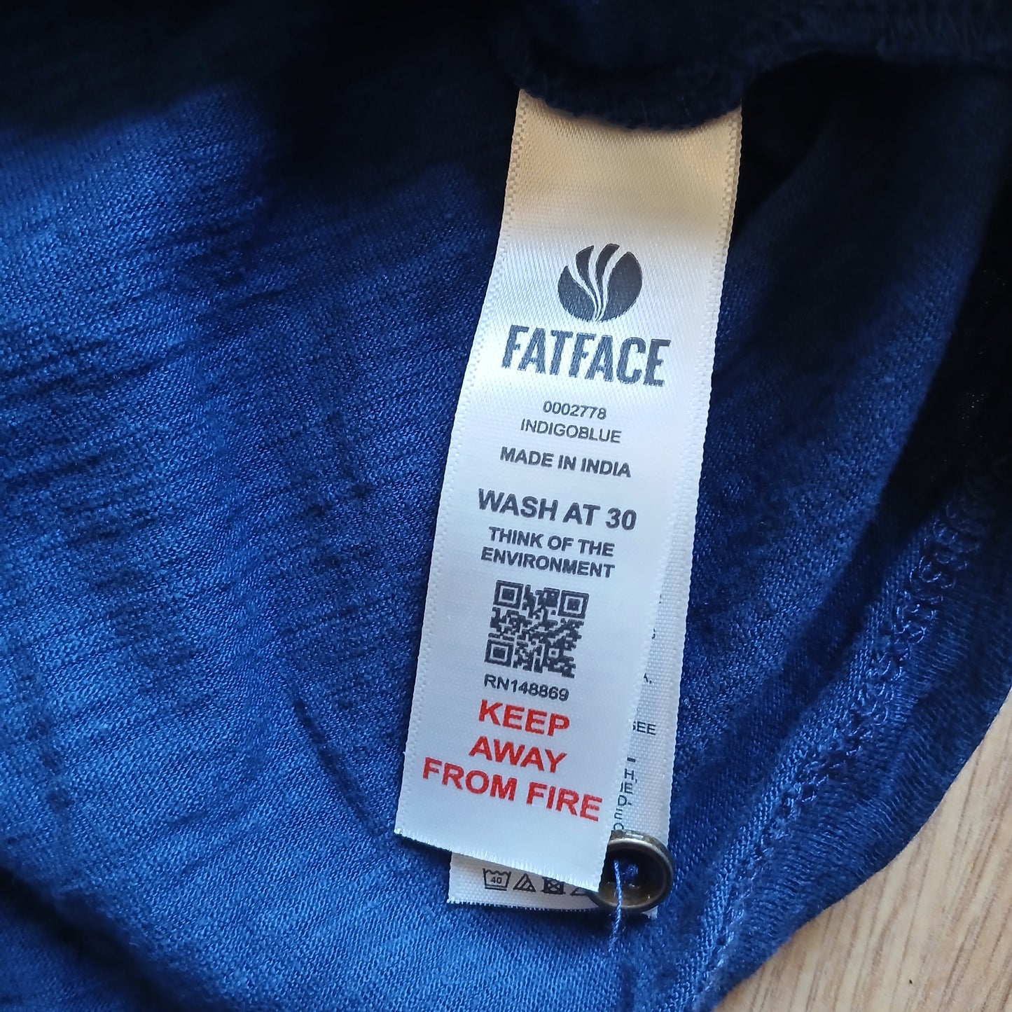 Fat Face Blue Tunic Top Size 6