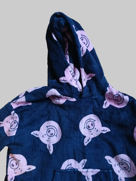 M&S Percy Pig Fleece Blanket Hoodie Age 7-8