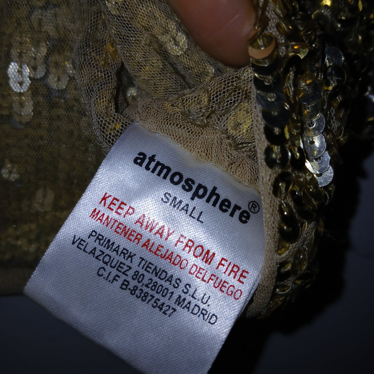 Atmosphere Gold Sequin Bolero Size Small