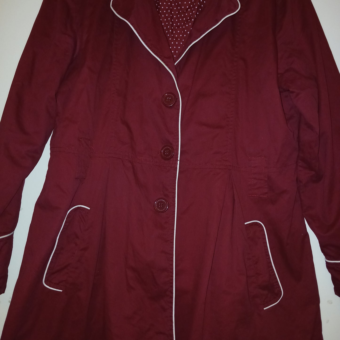Things Contempo Red Coat Approx Size L