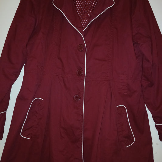Things Contempo Red Coat Approx Size L