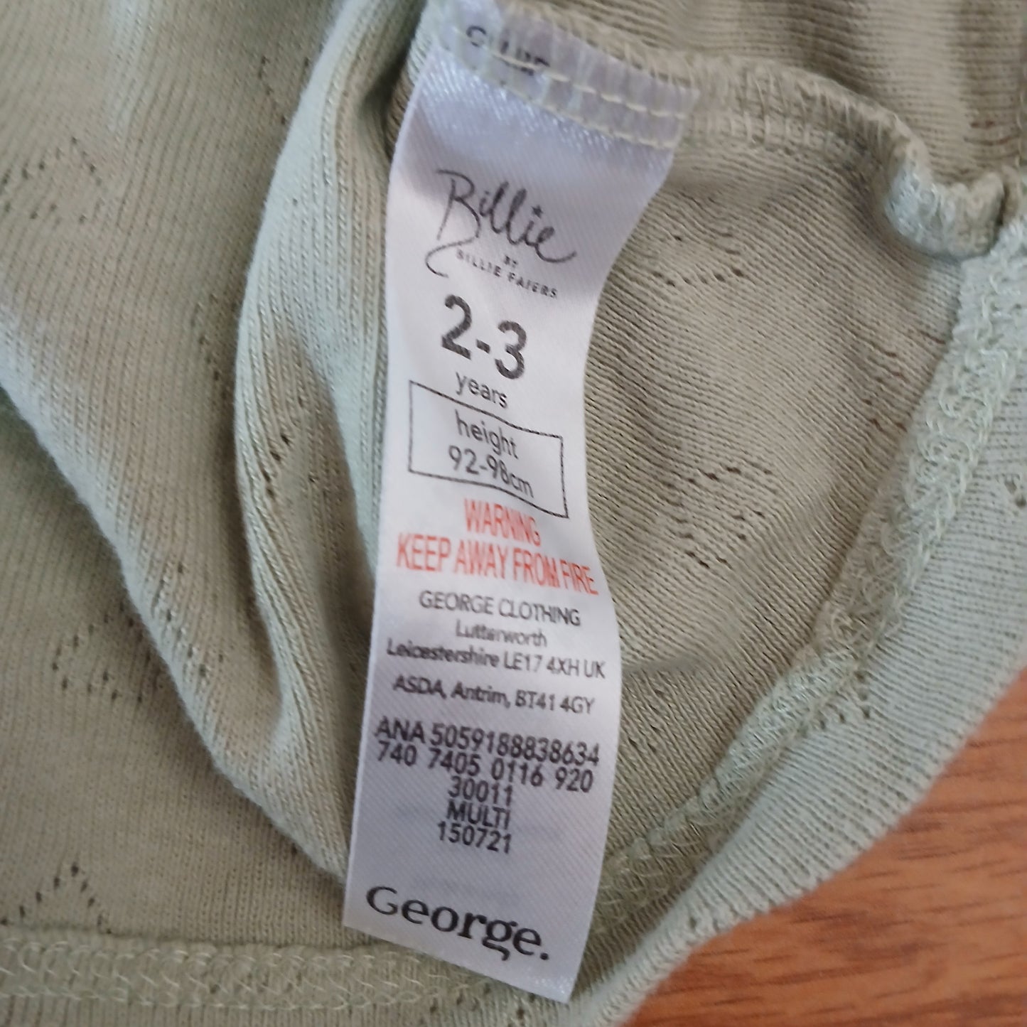 Billie by Billie Faiers at George Green Top Age 2-3