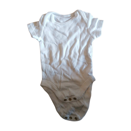 F&F White Babygrow Vest Age Up To 3 Months