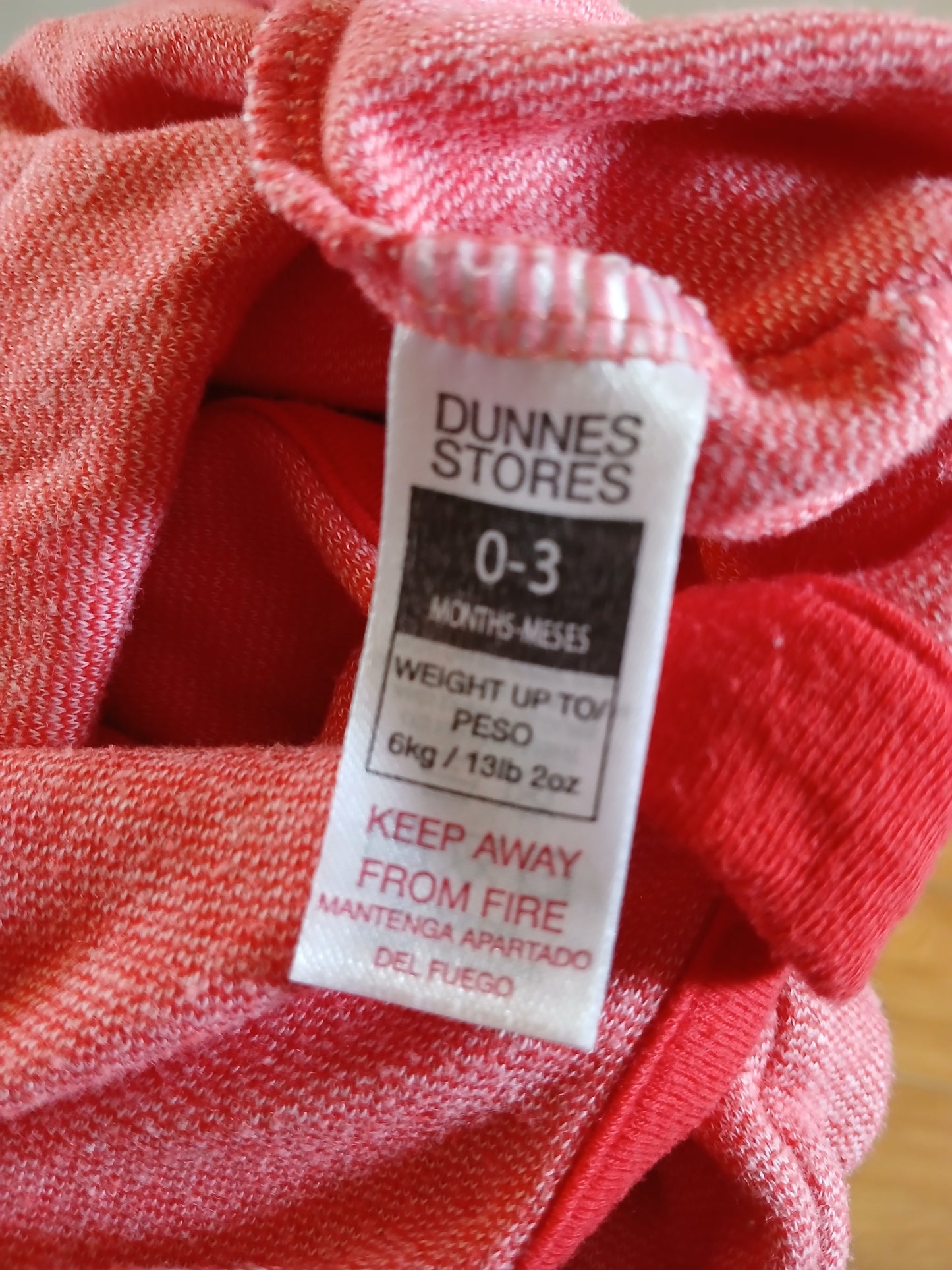 Dunnes Sleepsuit Babygrow Age 0-3 Months