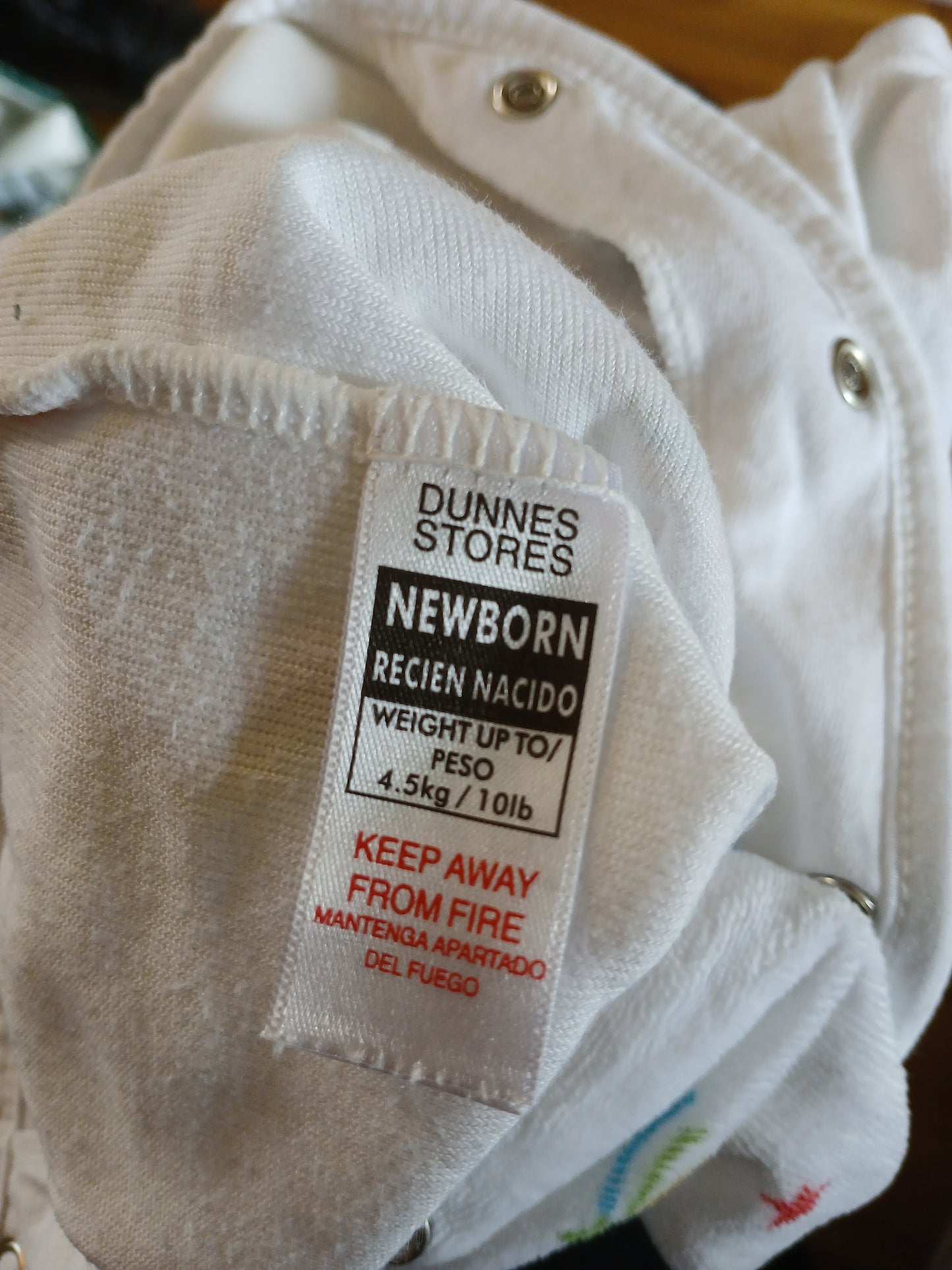 Dunnes Sleepsuit Age Newborn/0-3 Months