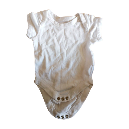 White Babygrow Vest Age Up To 1 Month Newborn
