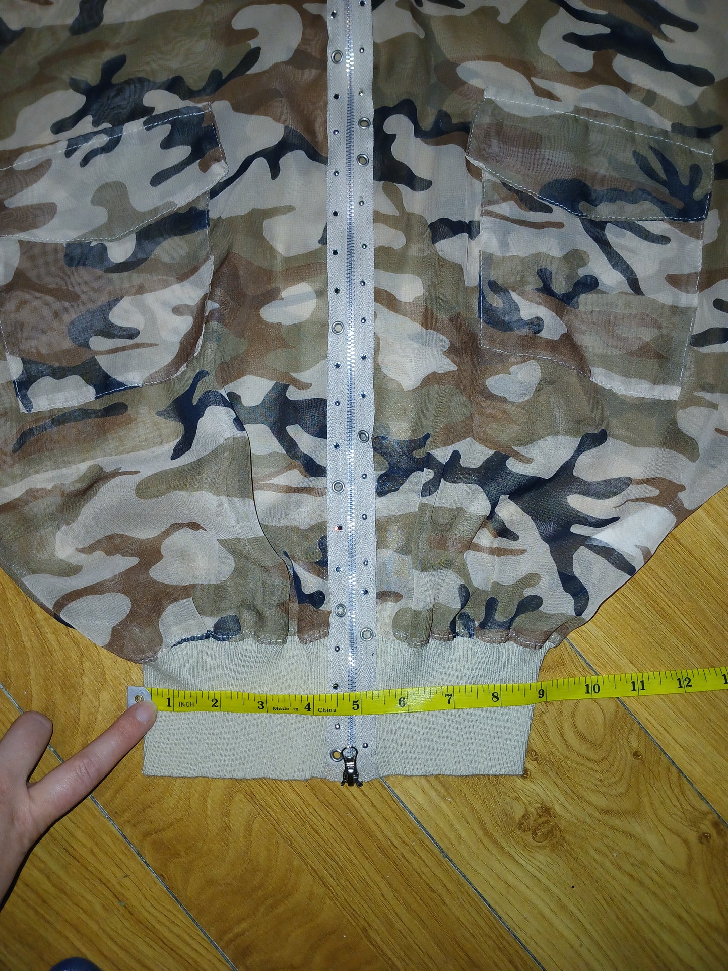 New Park Camo Zip-up Top Size Small Approx