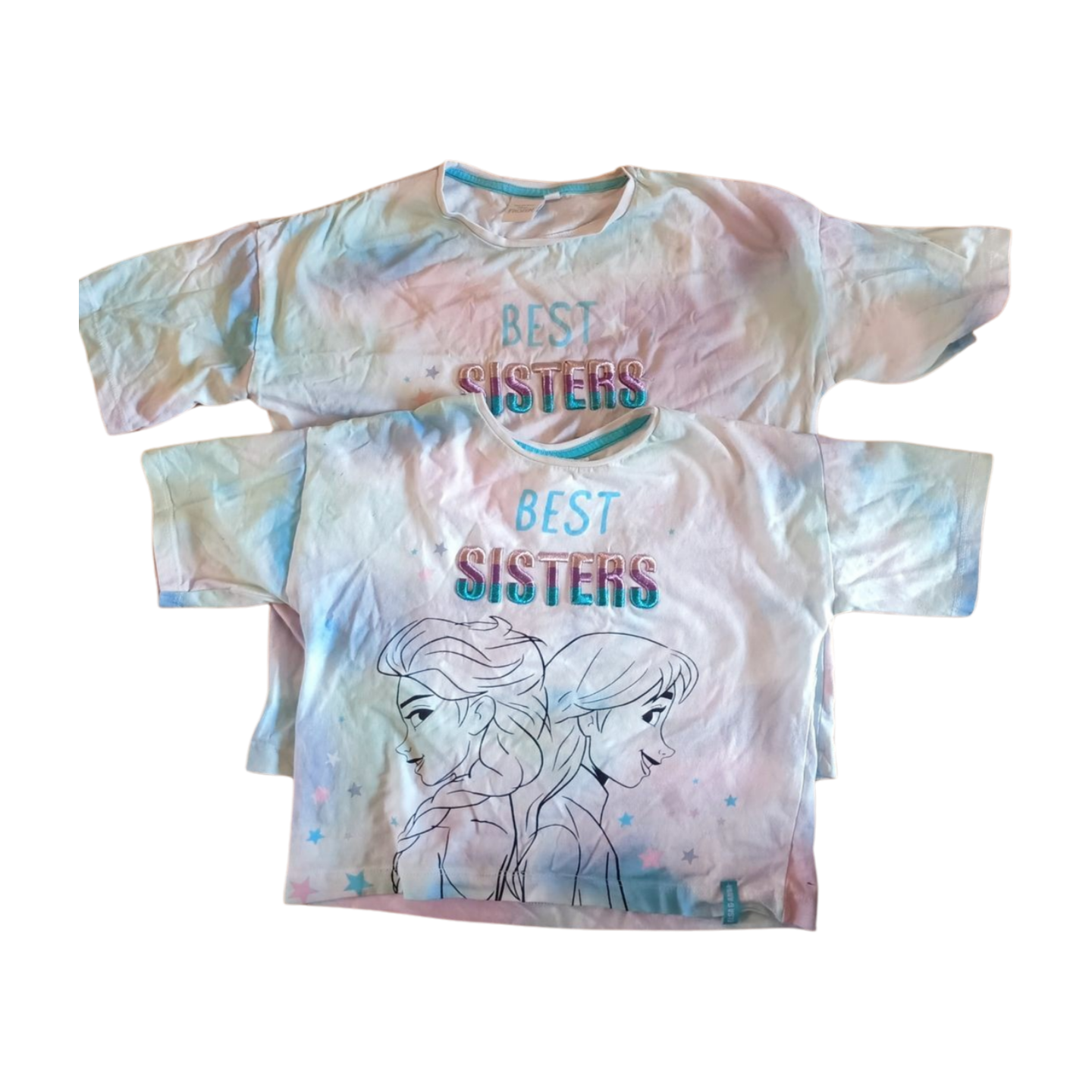 Frozen Disney Best Sisters T-Shirts Age 5-6 and 9-10