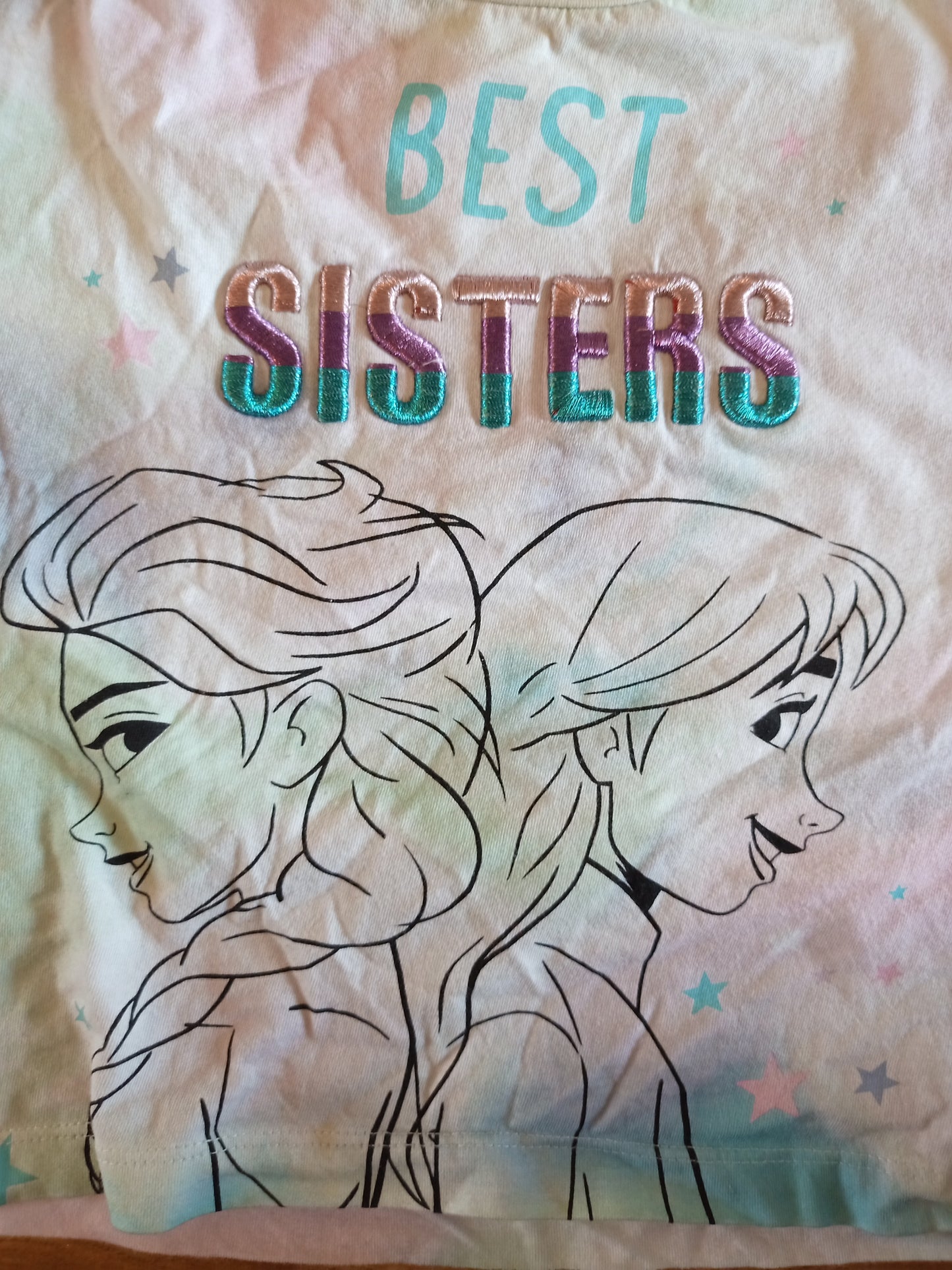 Frozen Disney Best Sisters T-Shirts Age 5-6 and 9-10