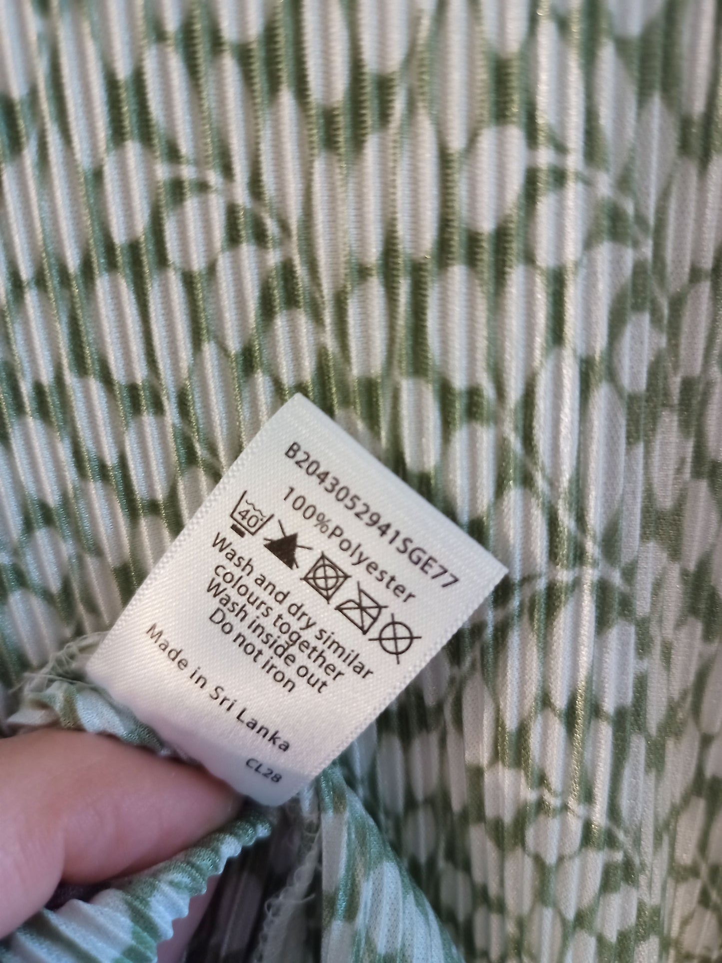 Bon Marche Green and White Blouse Size 22