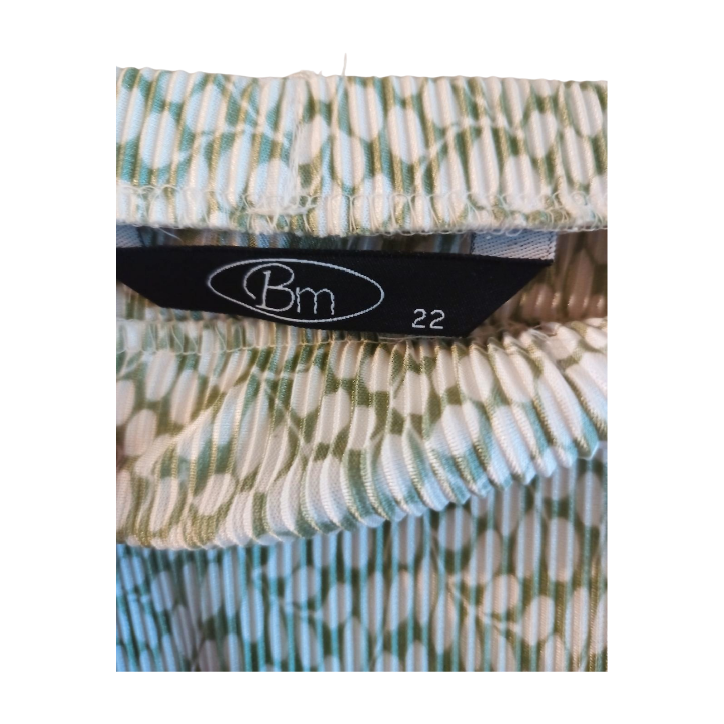 Bon Marche Green and White Skirt Size 22