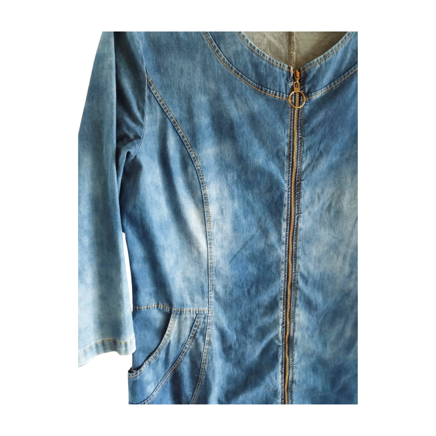 River Flower Collection Denim Dress Size L/XL