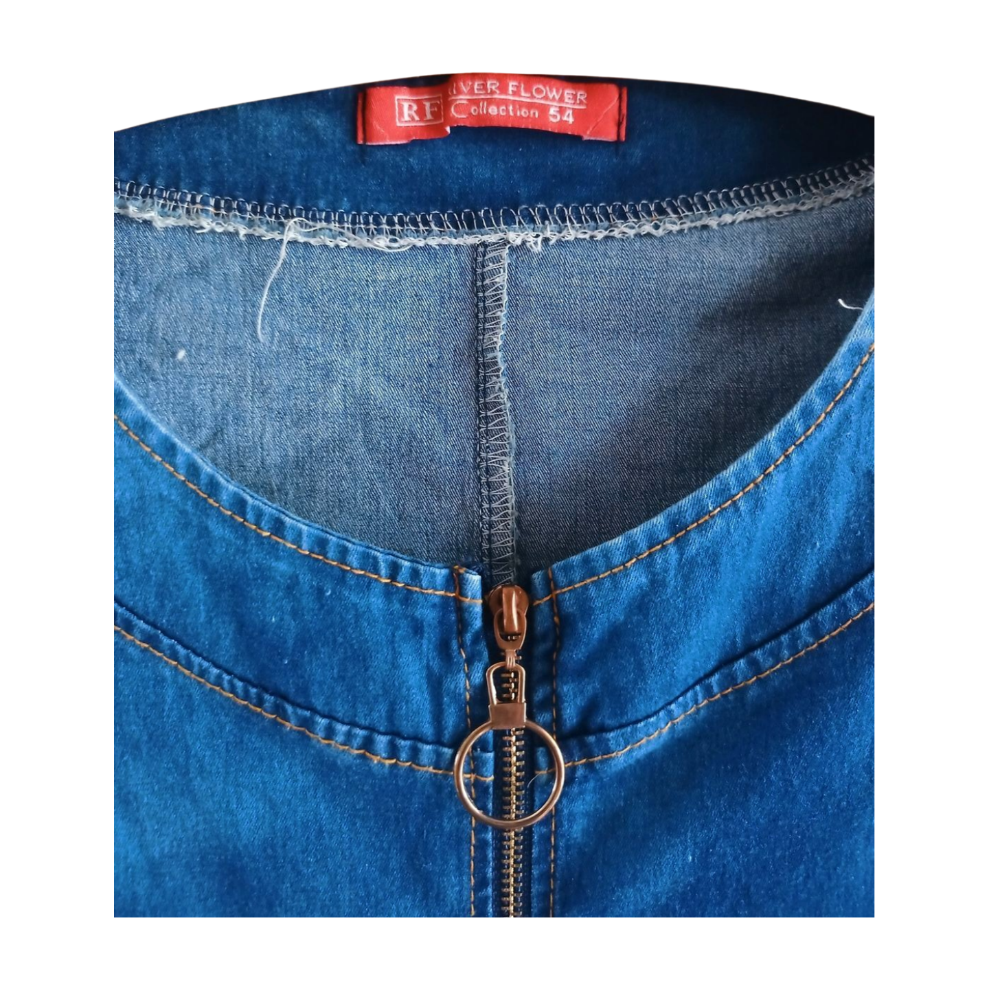 River Flower Collection Denim Dress Size L/XL