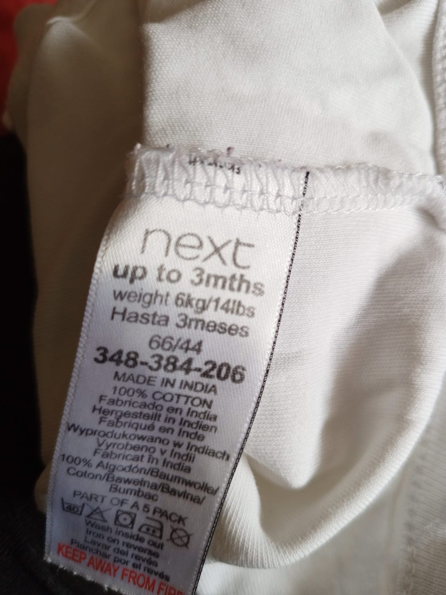 Next Babygrow Vests Age 0-3 Months x2