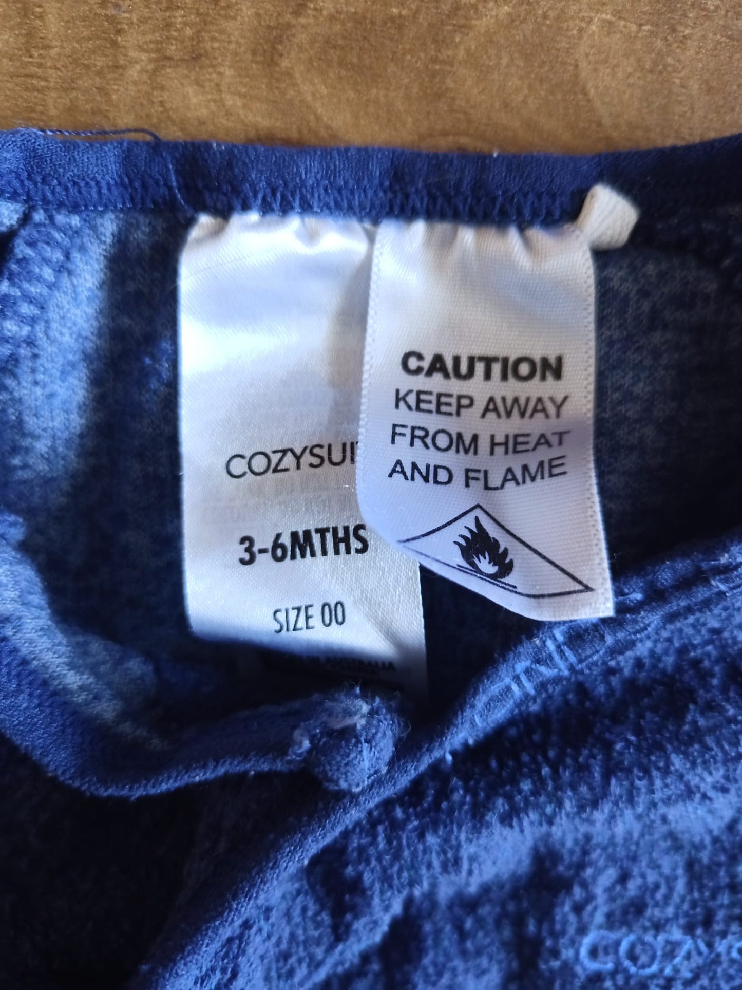 Cozysuit Towelling Material Age 3-6 months