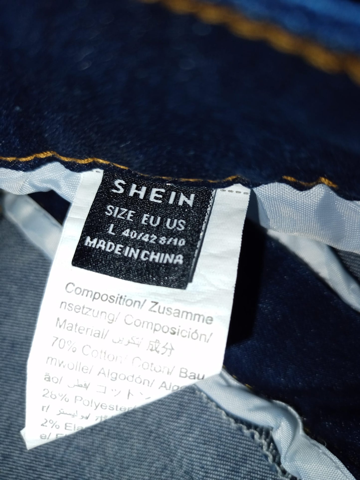 Shein Brand New Navy Blue Denim Shorts Size 12/14