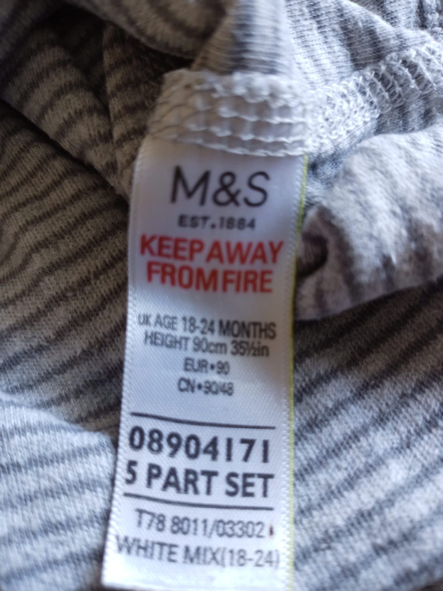 M&S Babygrow Vest Age 18-24 months