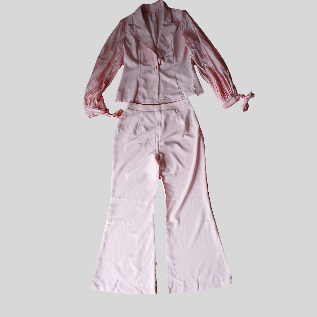 Shein Pink Two-Piece Suit Size L