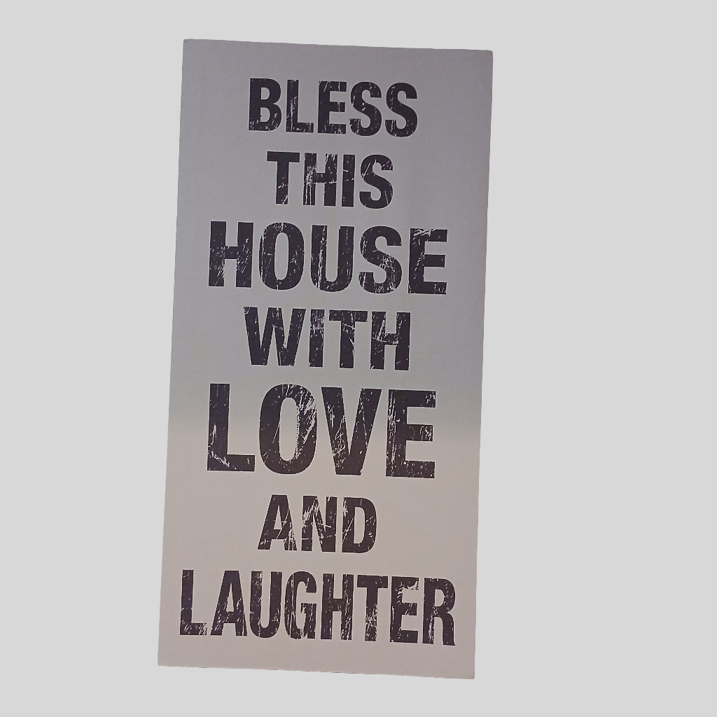 "Bless This House With Love And Laughter" Canvas Print