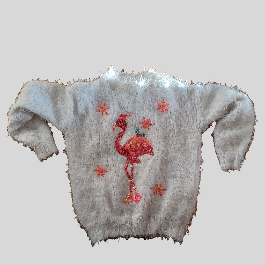 F&F Fluffy Flamingo Christmas Jumper Age 4-5