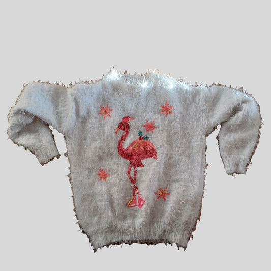 F&F Fluffy Flamingo Christmas Jumper Age 4-5