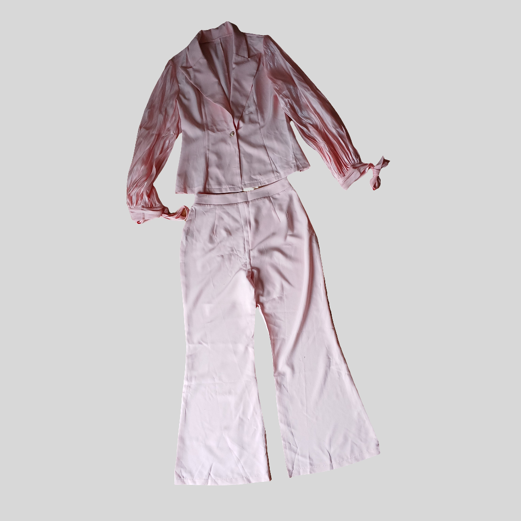 Shein Pink Two-Piece Suit Size L