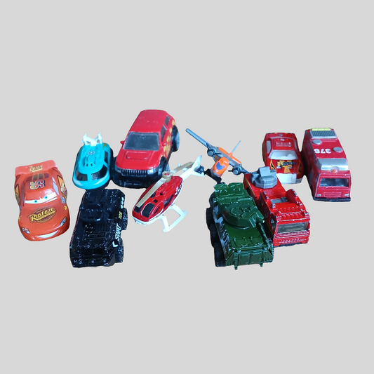 Selection of 10 Plastic & Metal Vehicles