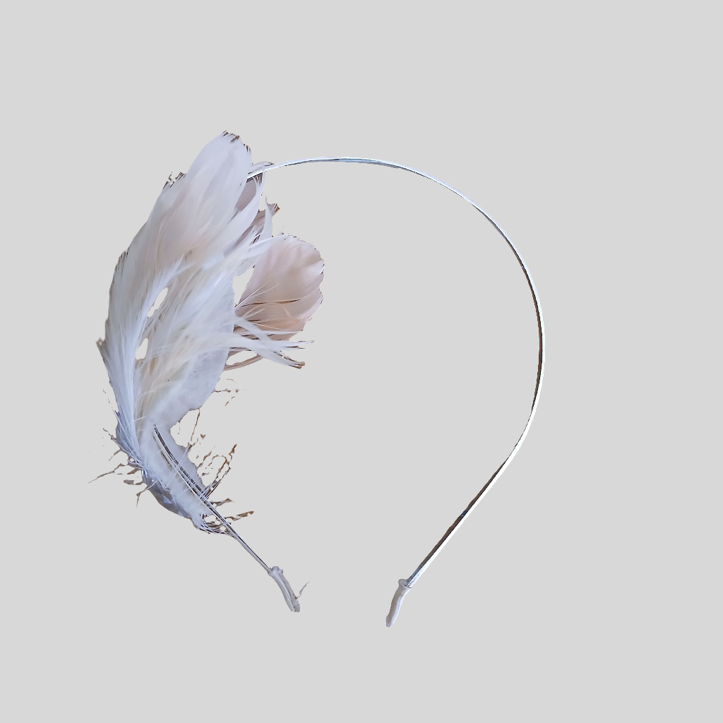 Hair Band with Feathers and Diamontes