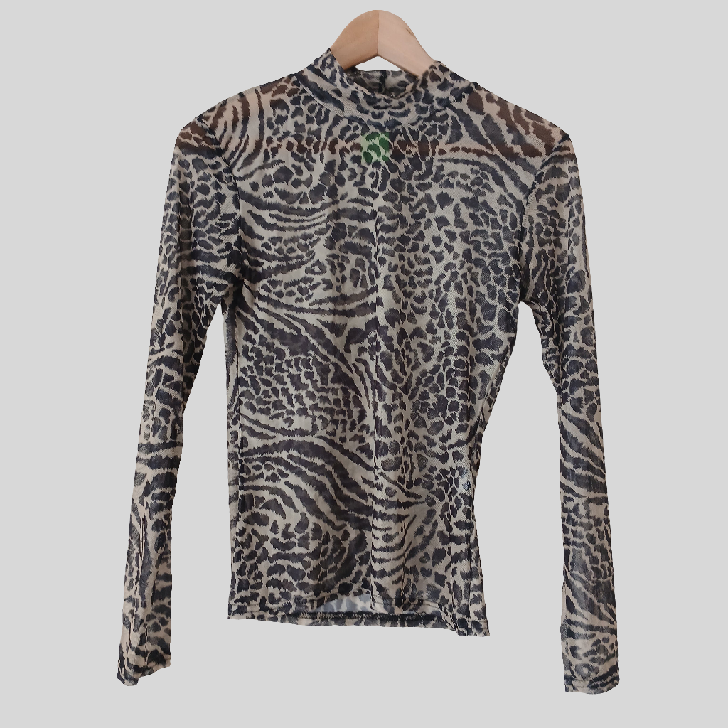 Ayanapa Animal Print Top Size Small