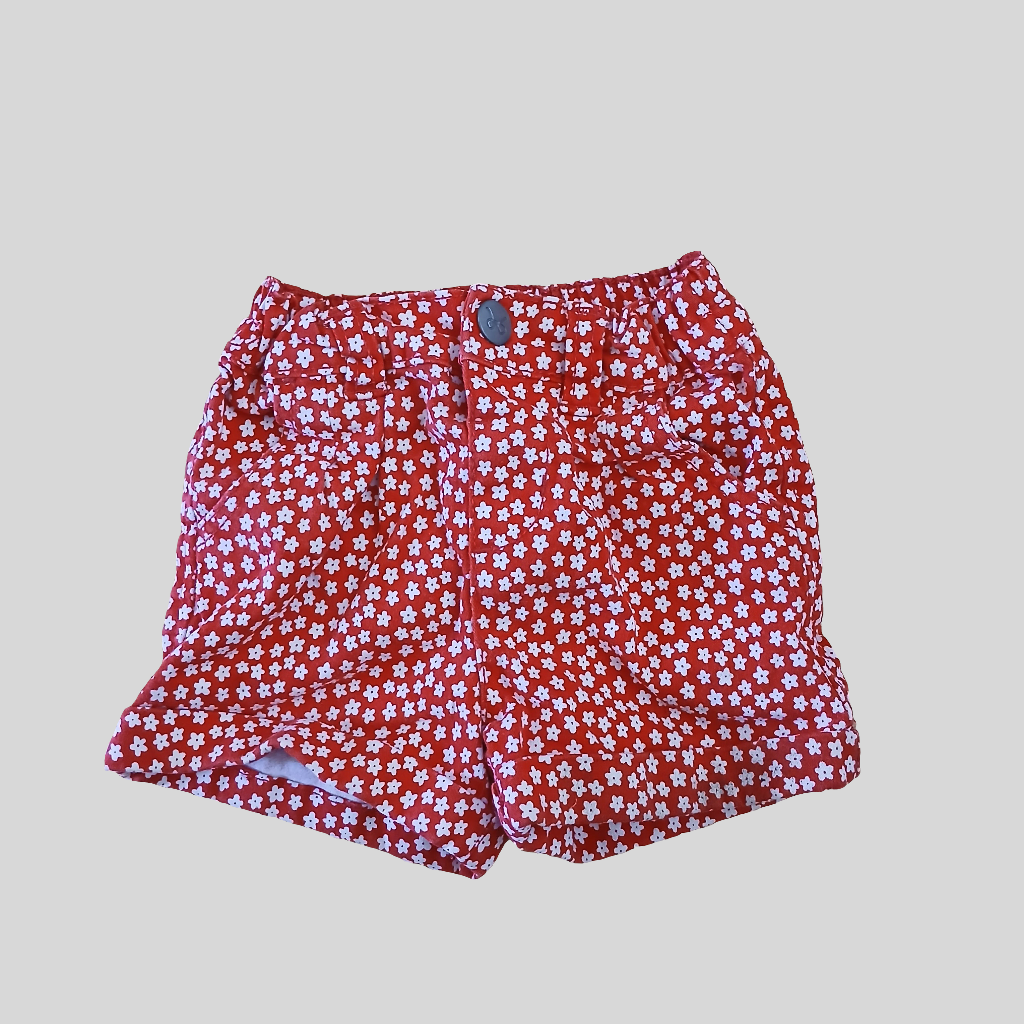 Young Dimension Red Floral Shorts Age 12-18 Months