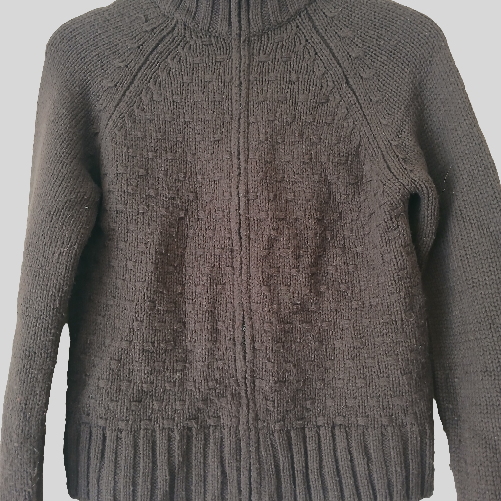 Atmosphere Brown Zip Cardigan Size 12-14