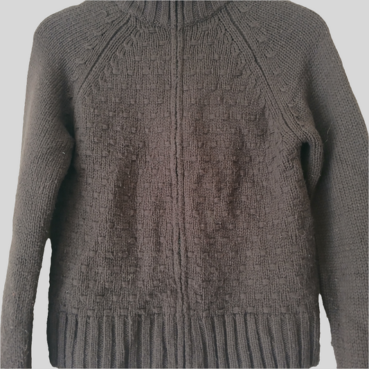 Atmosphere Brown Zip Cardigan Size 12-14