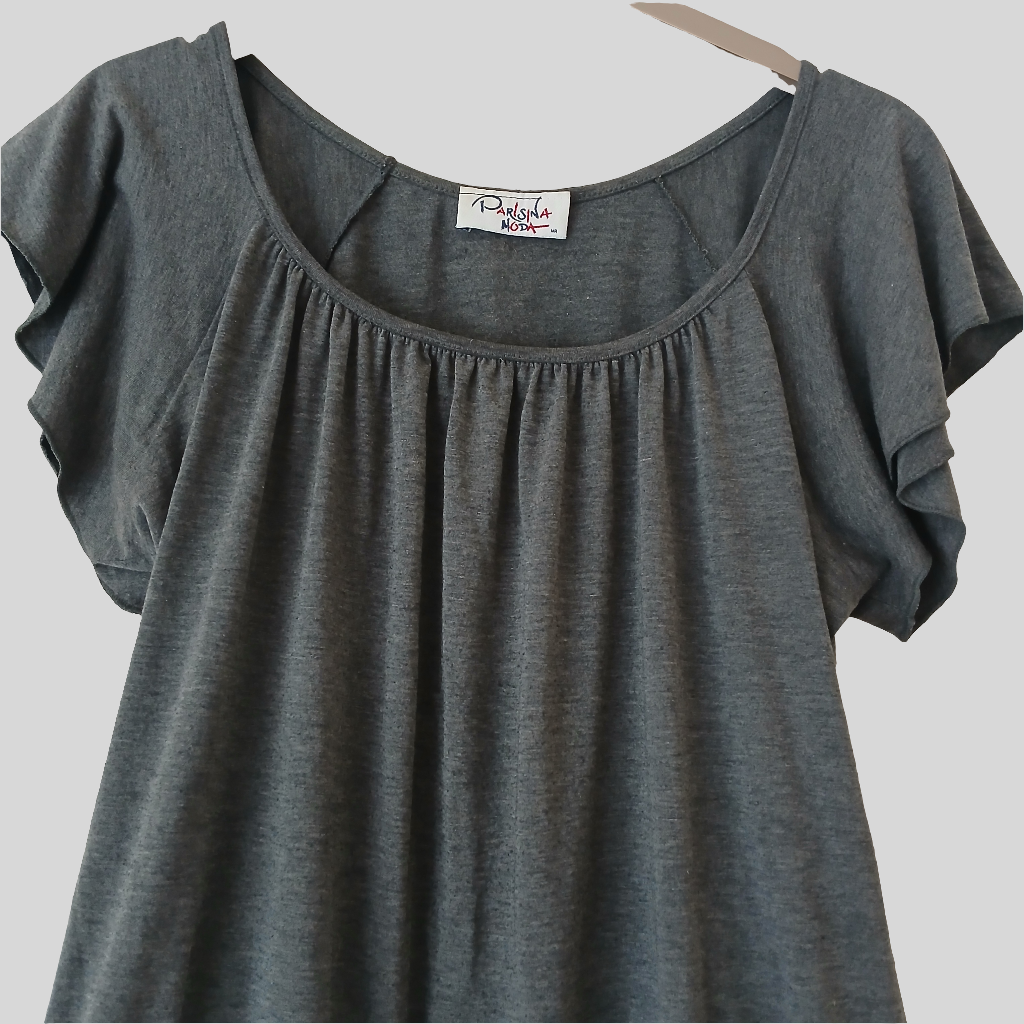 Parisina Moda Grey T-Shirt Approx Size M