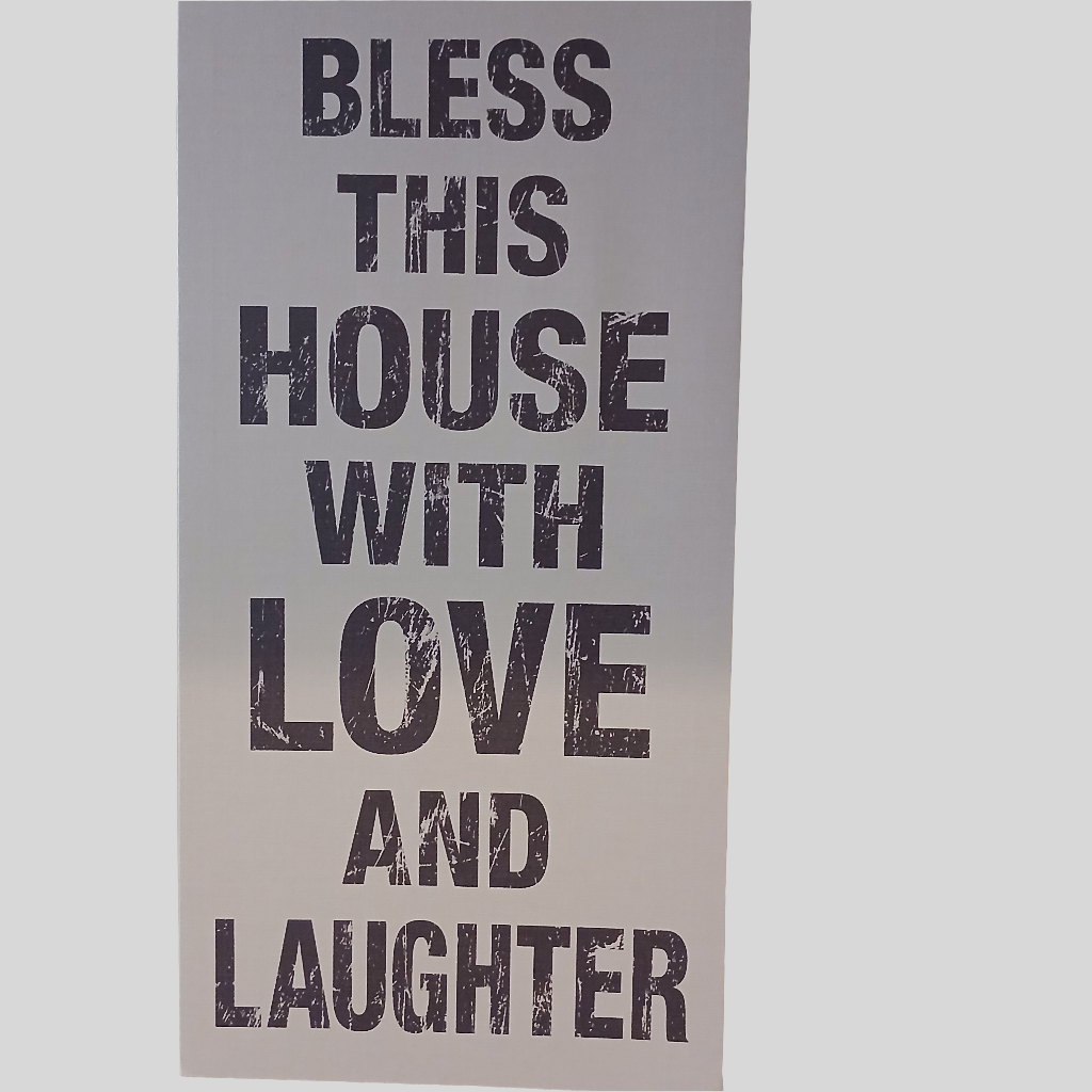 "Bless This House With Love And Laughter" Canvas Print