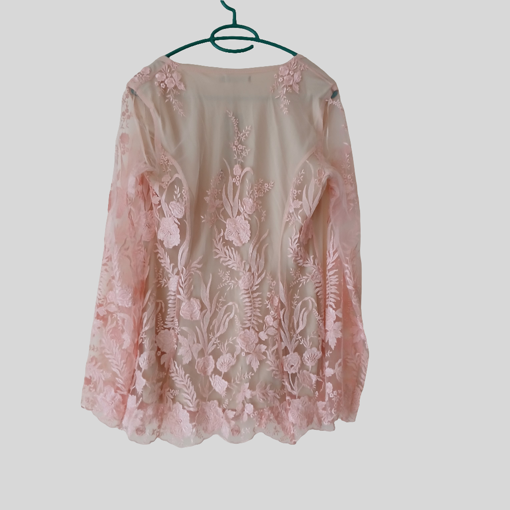 Brand New I Saw It First Pink Sheer Lace Co-Ord Two Piece Suit Size 10