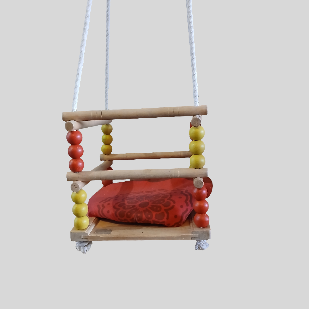 Wooden Adjustable Baby Swing