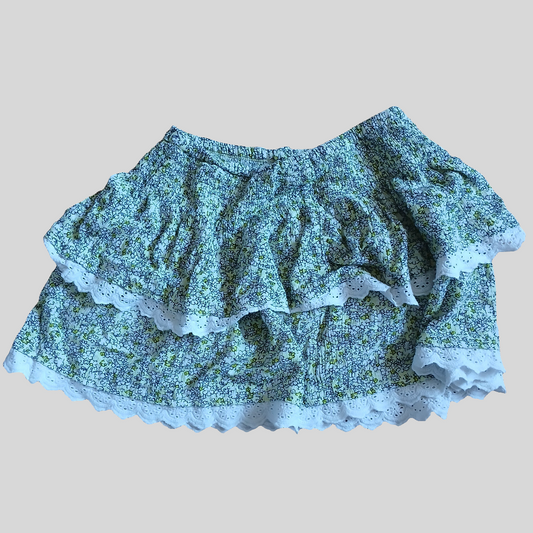 M&S Floral Skirt Age 8-9