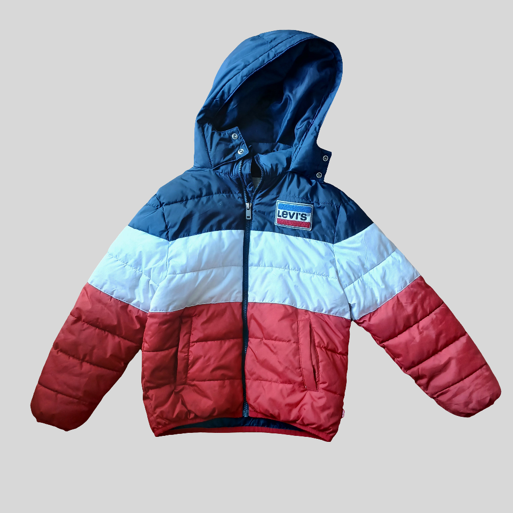Levi's Colour-Block Puffer Coat Jacket Age 8-10