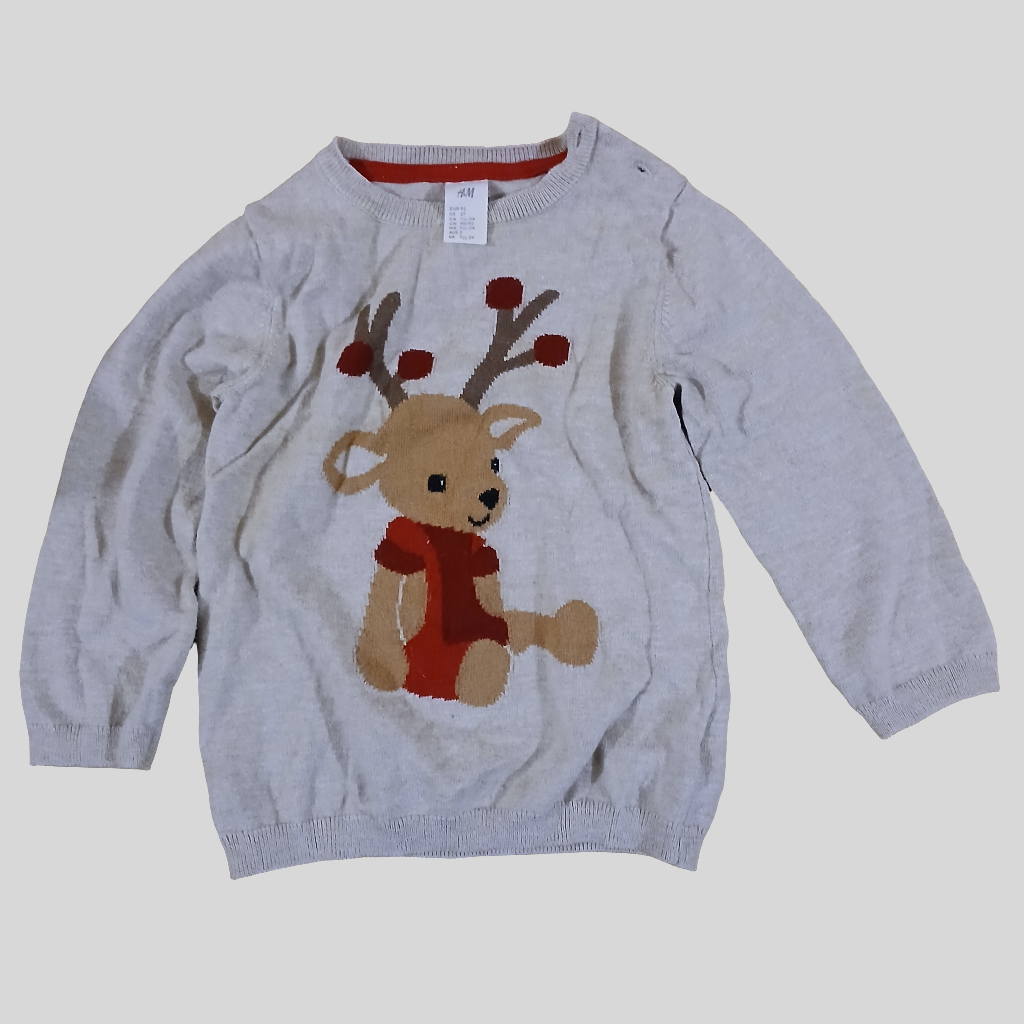 H&M Christmas Reindeer Jumper Age 18-24 months