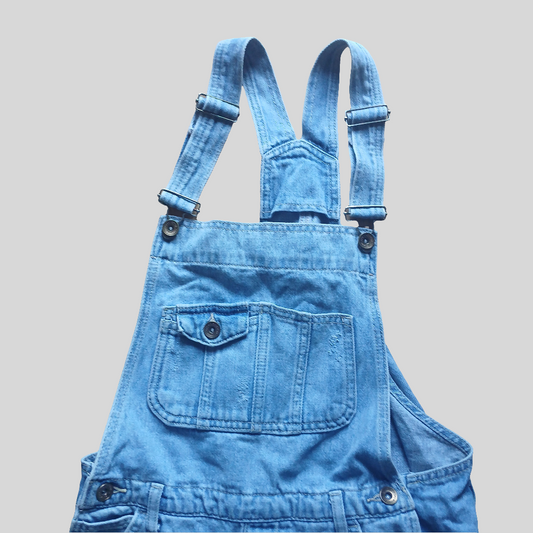 Colin's Blue Denim Dungaree Shorts Overalls Size 8