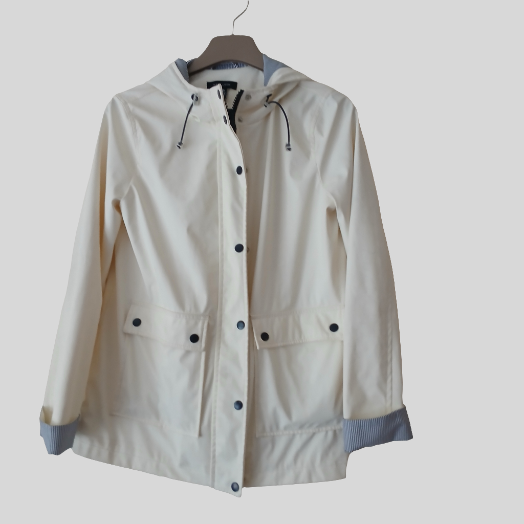 New Look White Rain Coat Size 10