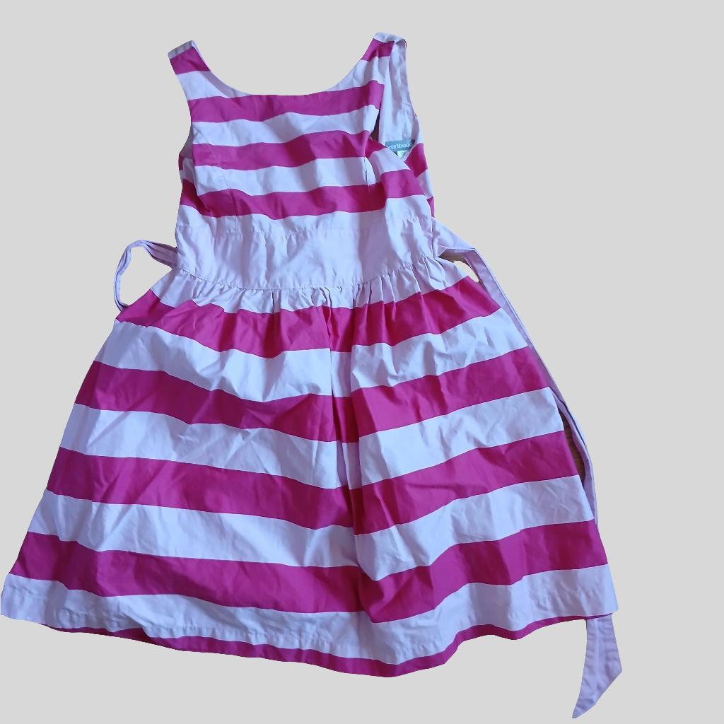 Vertbaudet Pink Stripy Dress Age 9