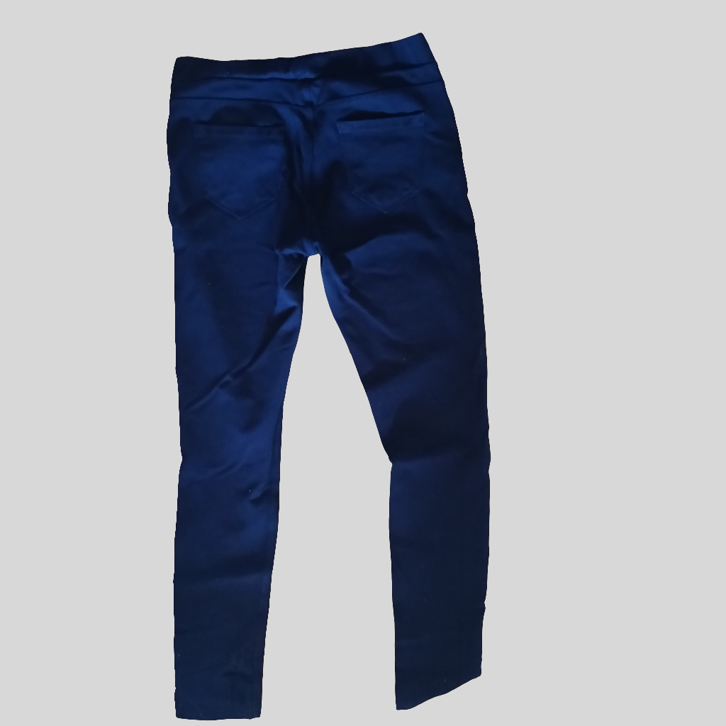 Gold SK Navy Elasticated Jeggings Trousers approximately Size 10-12