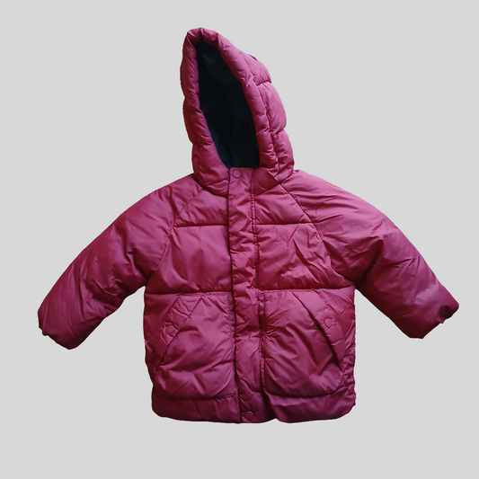 Zara Red Puffer Coat Age 2-3