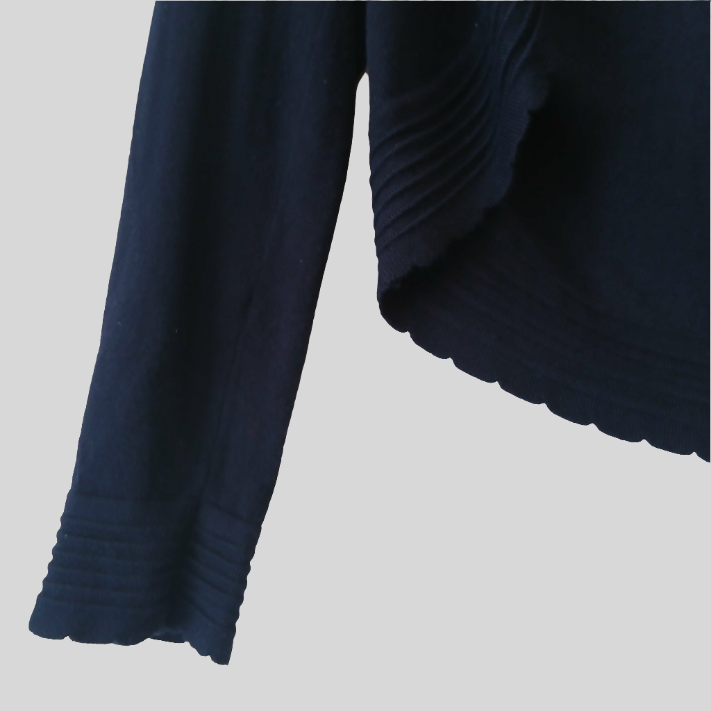 Jessica Howard Navy Cropped Cardigan Size Petite Small