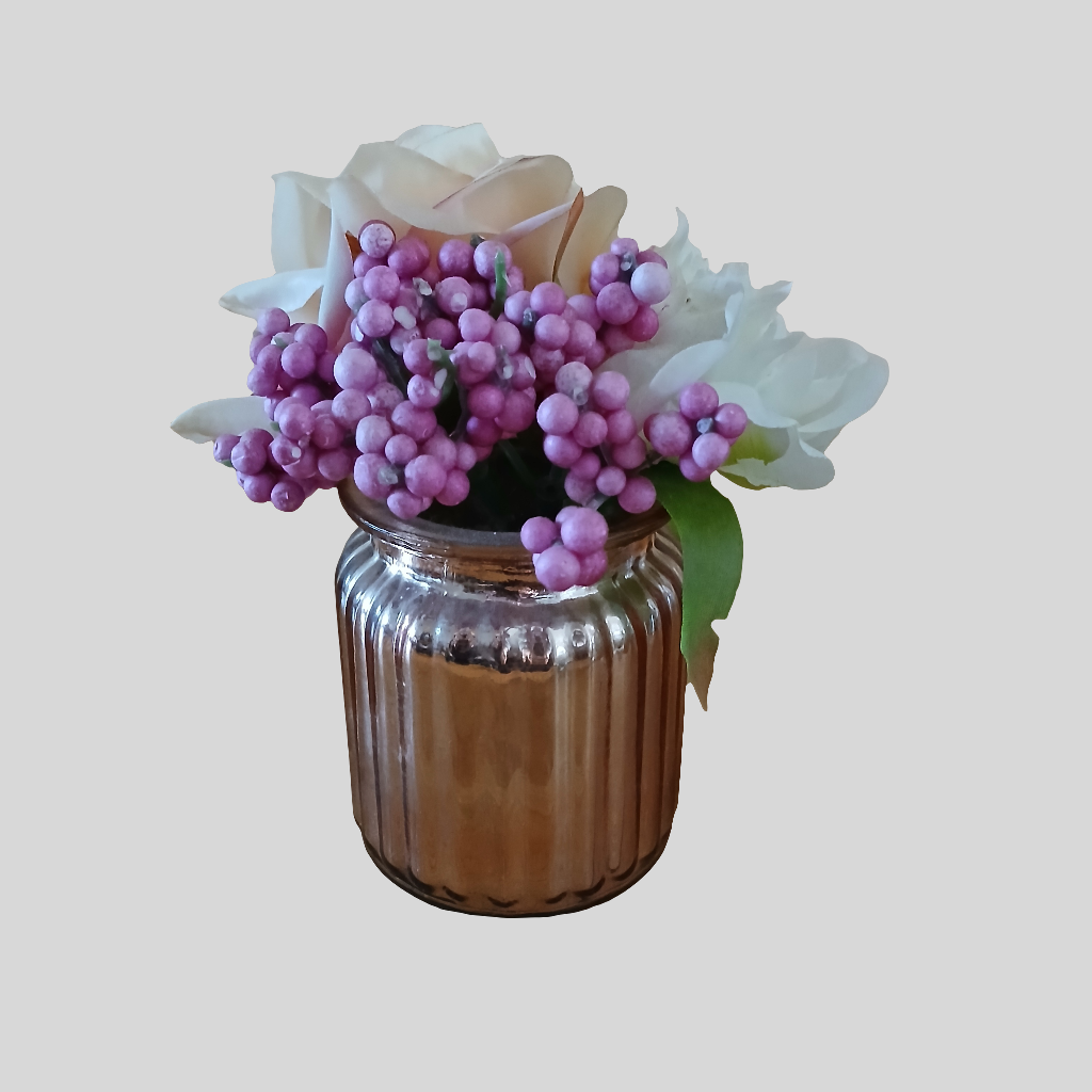 Small Pot Vase With Plastic Flowers