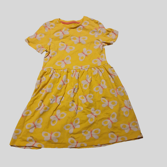 M&S Yellow Butterfly Dress Age 5-6