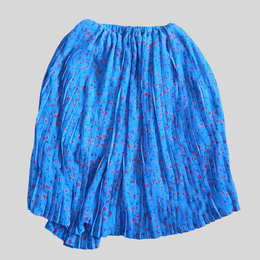 Next Pleated Lined Blue Floral Skirt Age 10