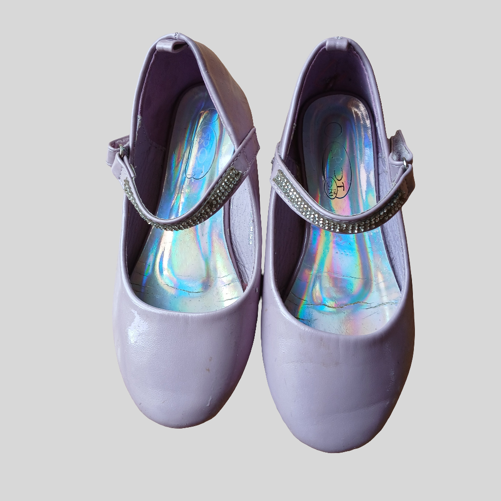 Purple Diamonte Shoes Size 12/30