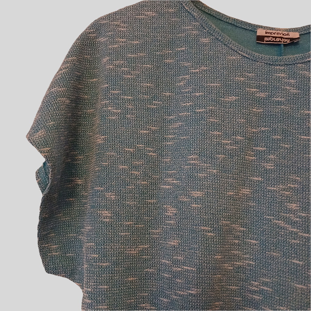 Impresion Turquoise Batwing Top Approx Size M